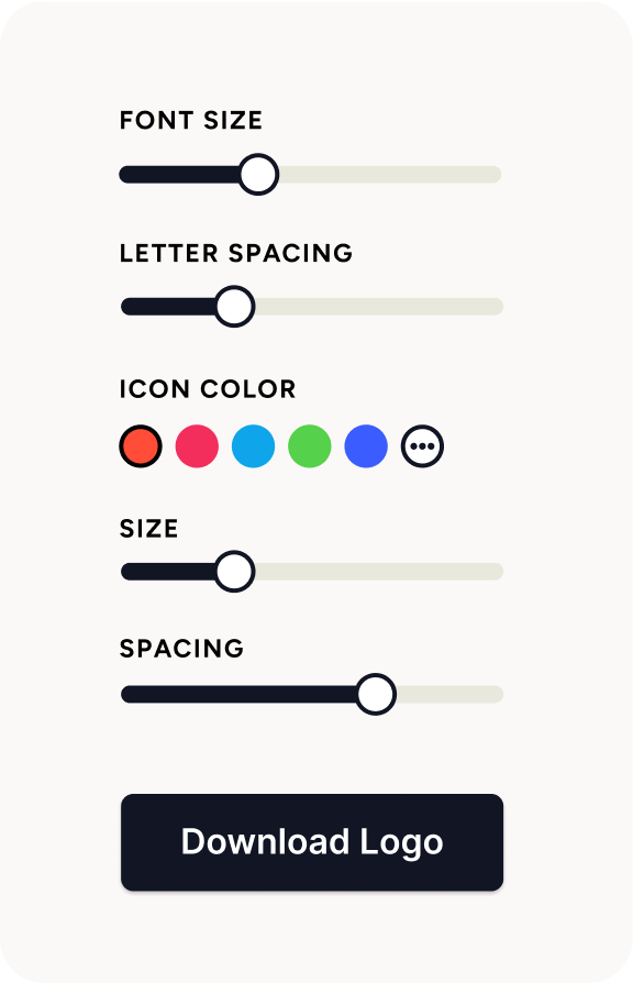 Logo customization controls